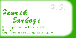 henrik sarkozi business card